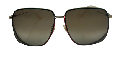 Gucci Gafas Graduadas Rectangulares, 100&euro;, Accesorios, Rojo/Verde, Metal - Latón, Vista frontal
